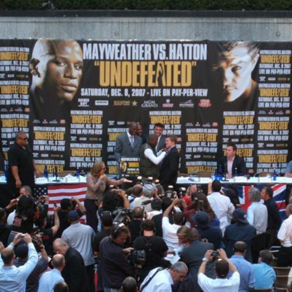 Floyd Mayweather was due to speak at an event in Bristol this week