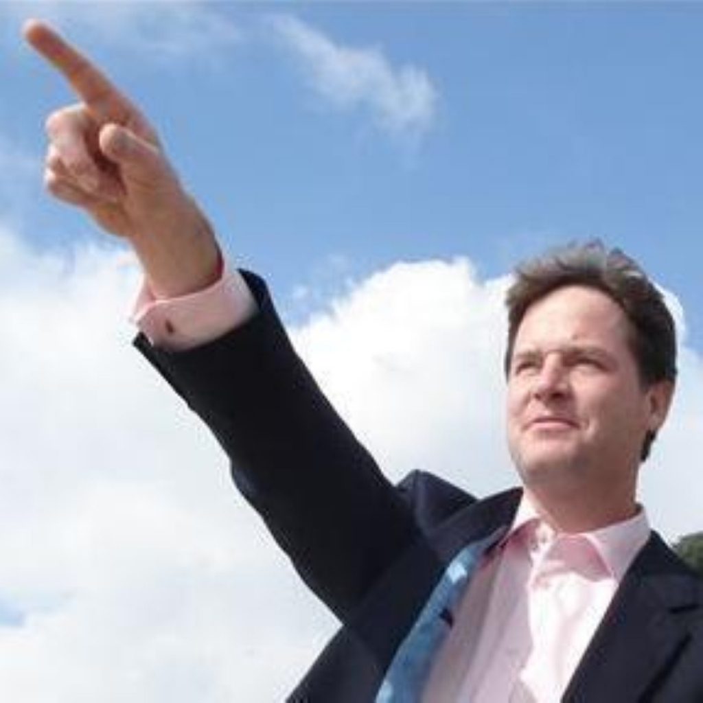 Nick Clegg at last month