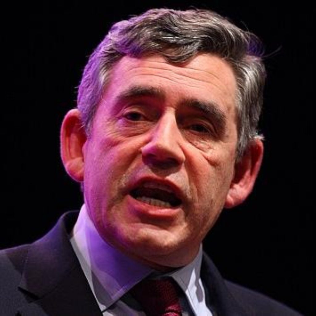 Gordon Brown claims a free market system needs to be underpinned by values