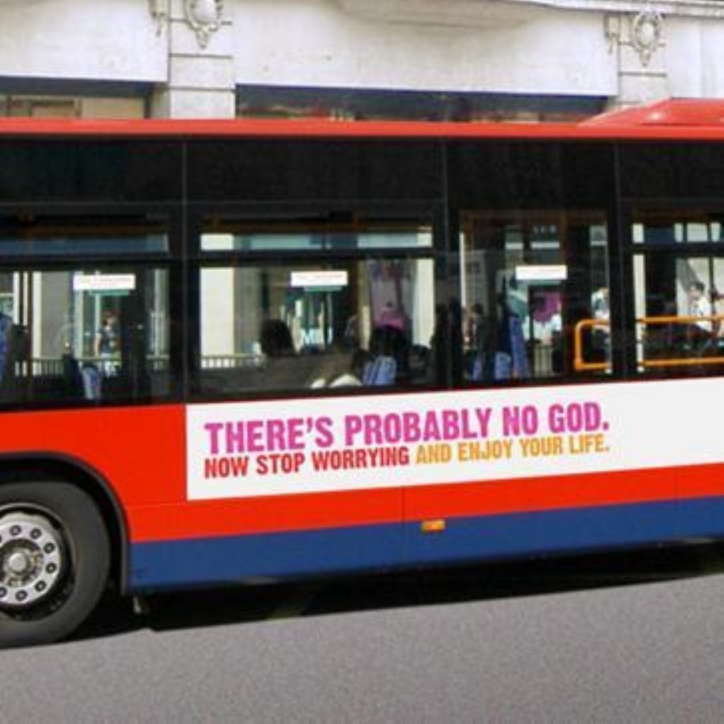 atheist slogan on a london bus