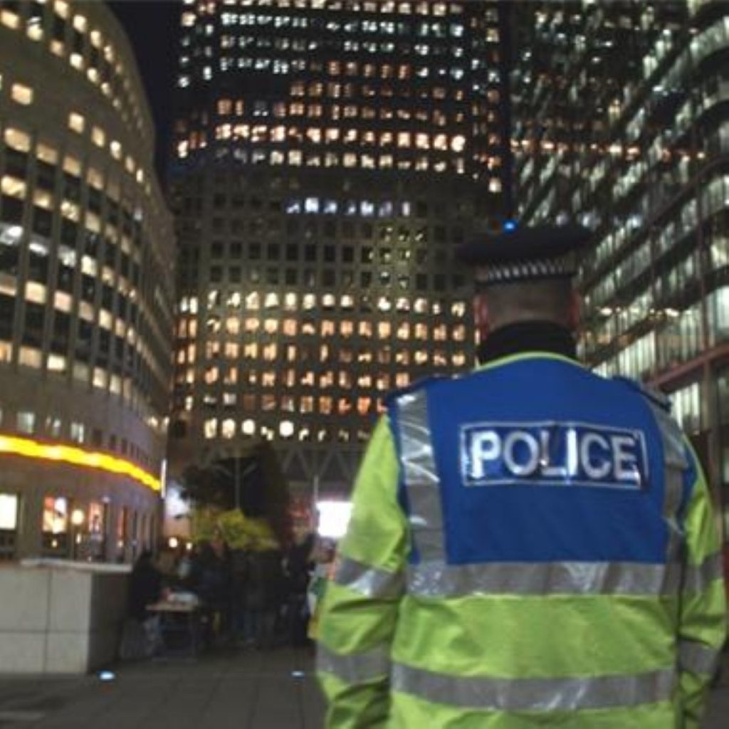 Police in Canary Wharf