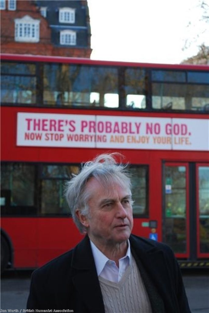 Professor Richard Dawkins' comments came at the atheist bus launch