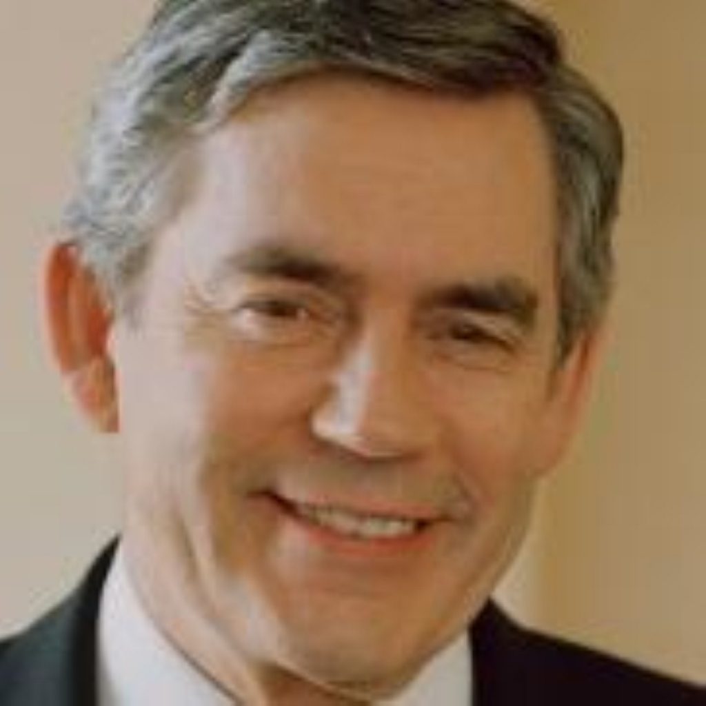 Gordon Brown was in cheerful mood - apart from when he wasn't supposed to be