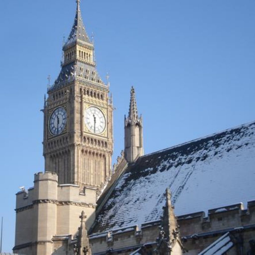 Parliament in the snow: Cameron prepares to brief the Commons on events in lLgeria.