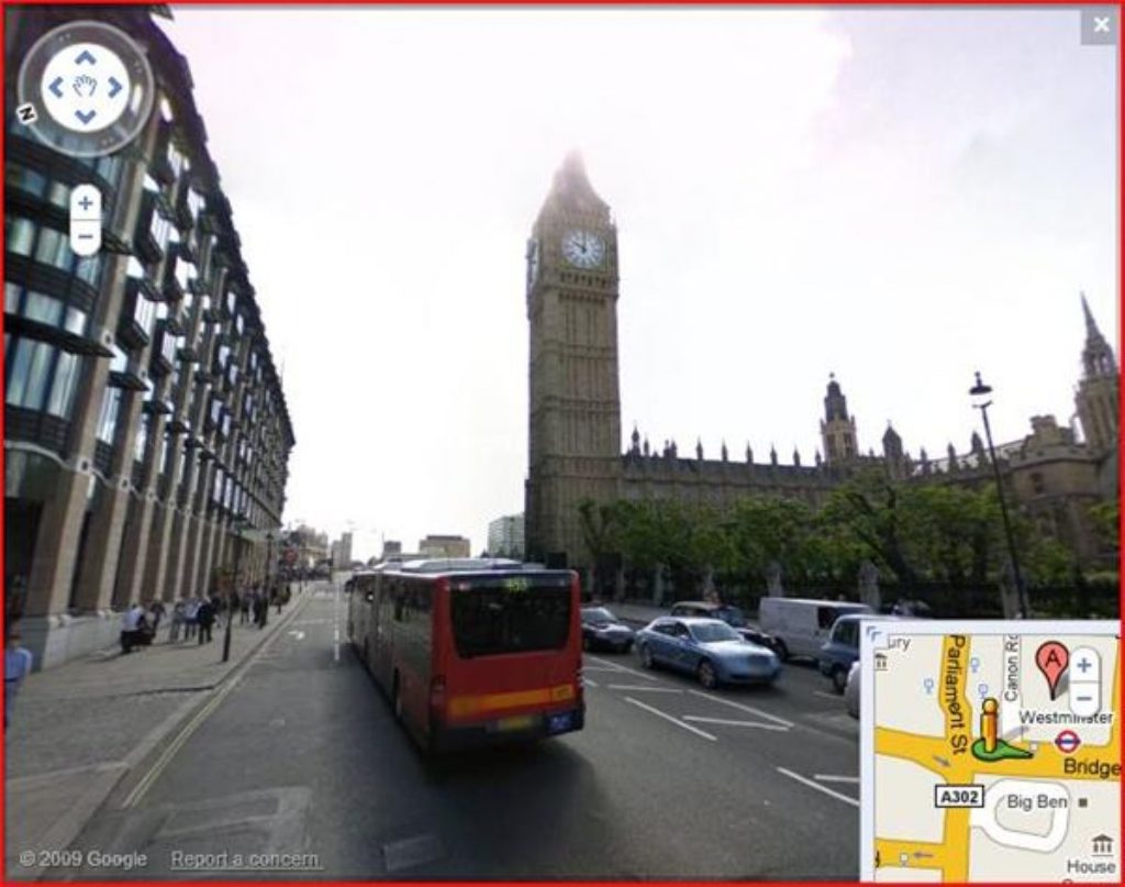 Google's street view app keeping an eye on the politicians