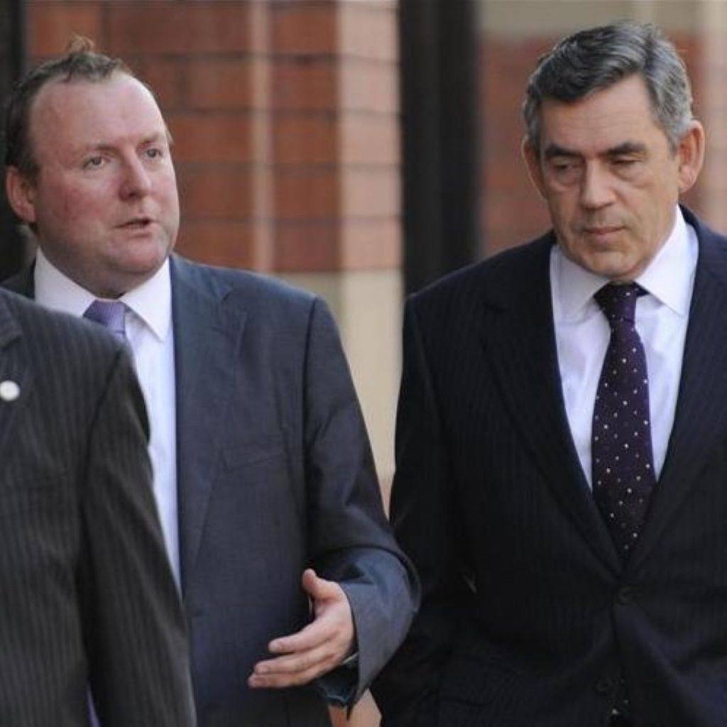 Disgraced special adviser Damian McBride with Gordon Brown