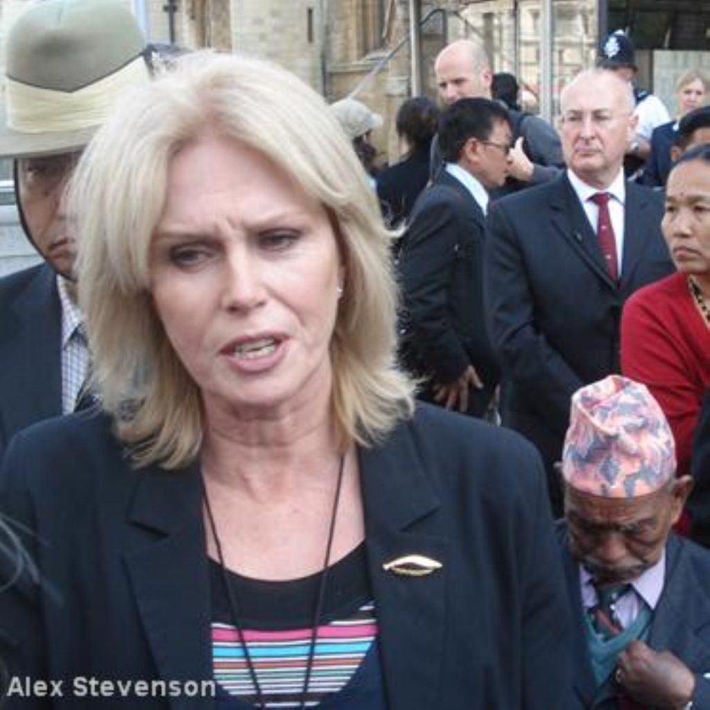 Joanna Lumley met with Jacqui Smith, but not Gordon Brown