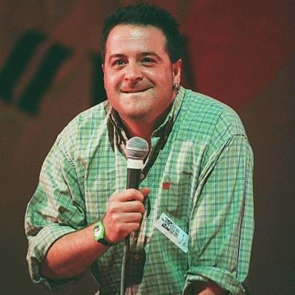 Comedian Mark Thomas performed in the Keens' front room