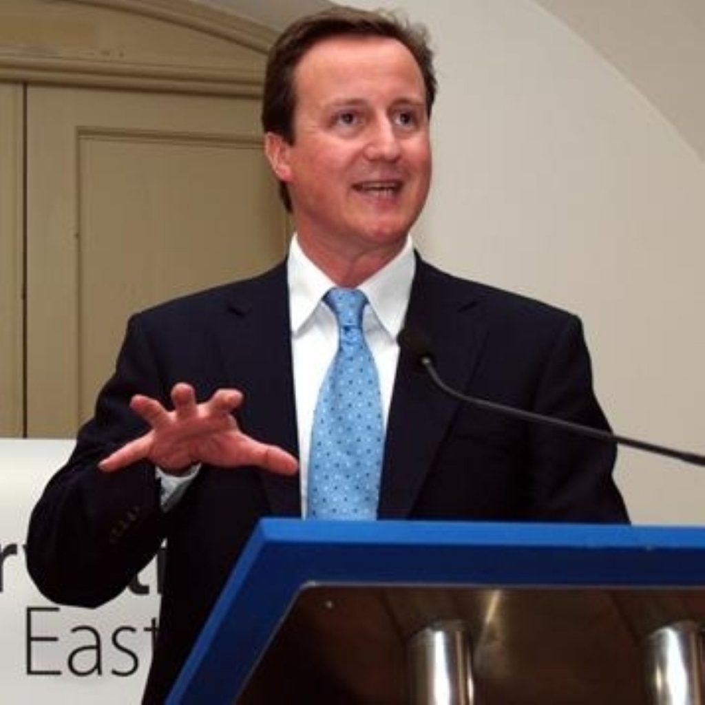 David Cameron has said political leaders must live by example in cutting spending