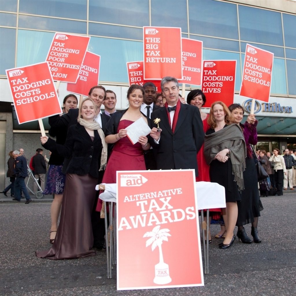 The Christian Aid team at the last Alternative Tax Awards ceremony in May.