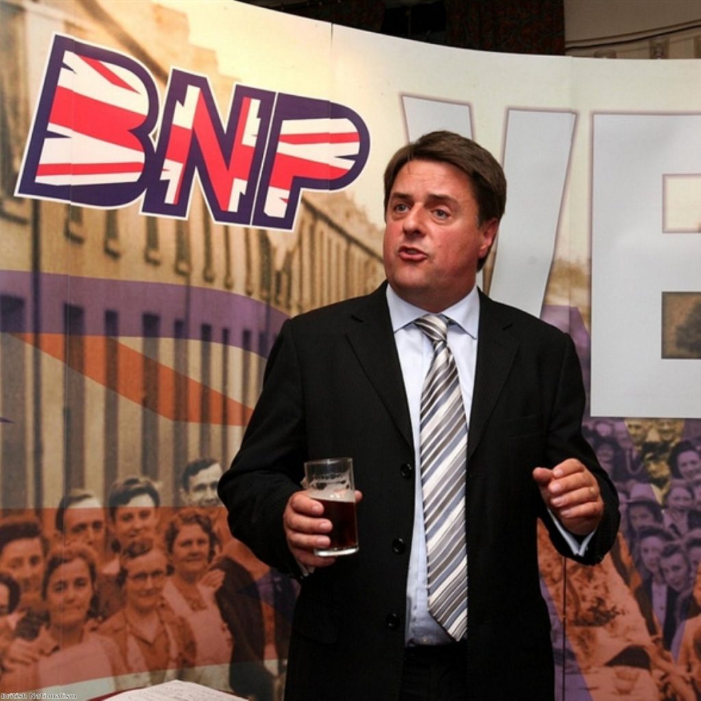 Nick Griffin risked provoking a mob outside the gay couple