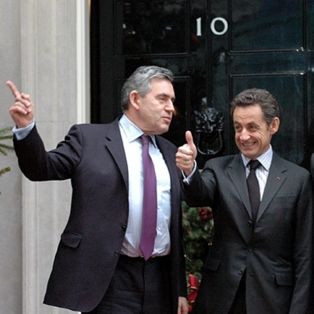 Gordon Brown and Nicolas Sarkozy