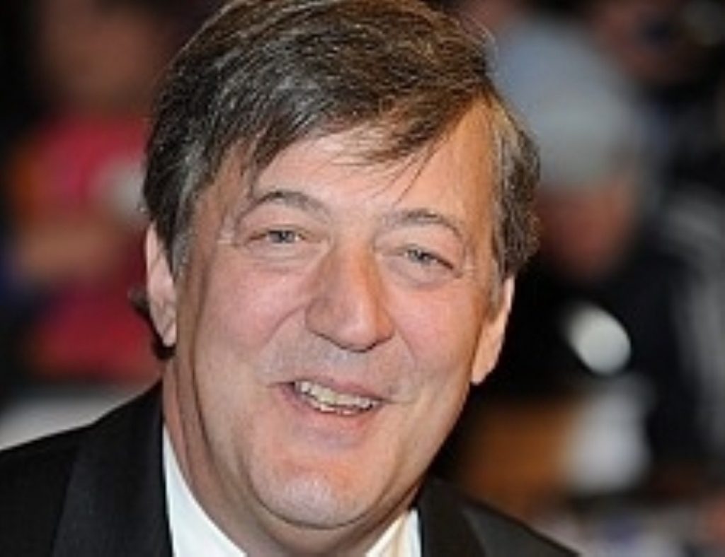 Celebrities including comedian Stephen Fry have signed a letter objecting to the Pope