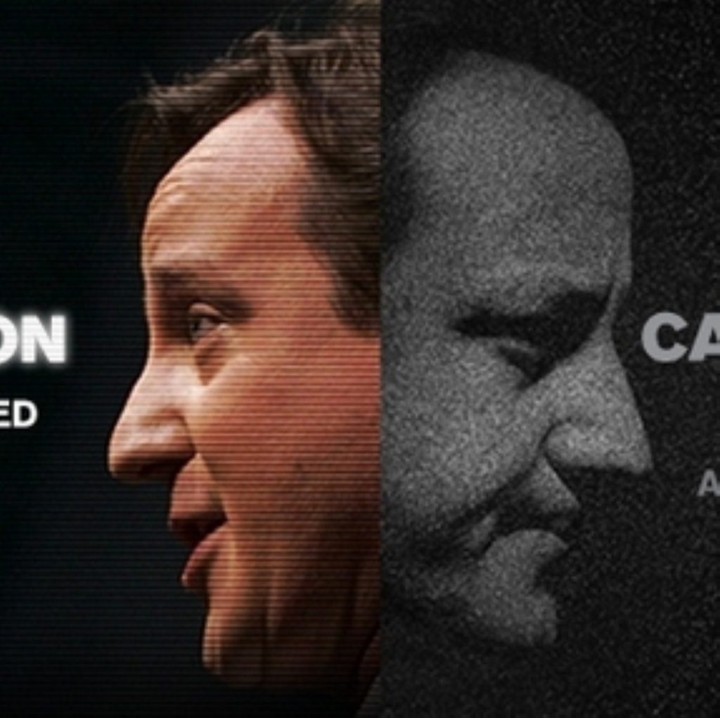 A Labour poster mocks David Cameron