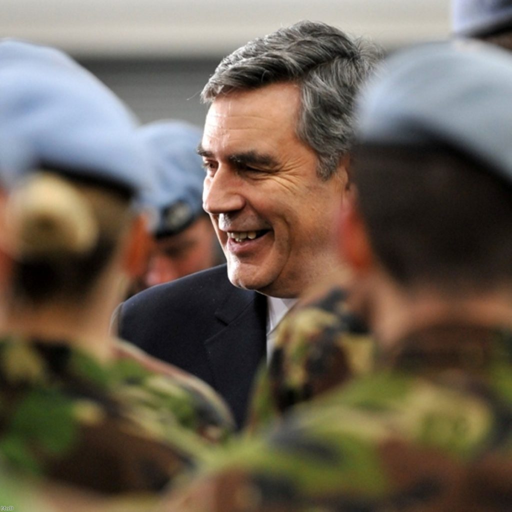Gordon Brown paid tribute to armed forces at the Iraq inquiry