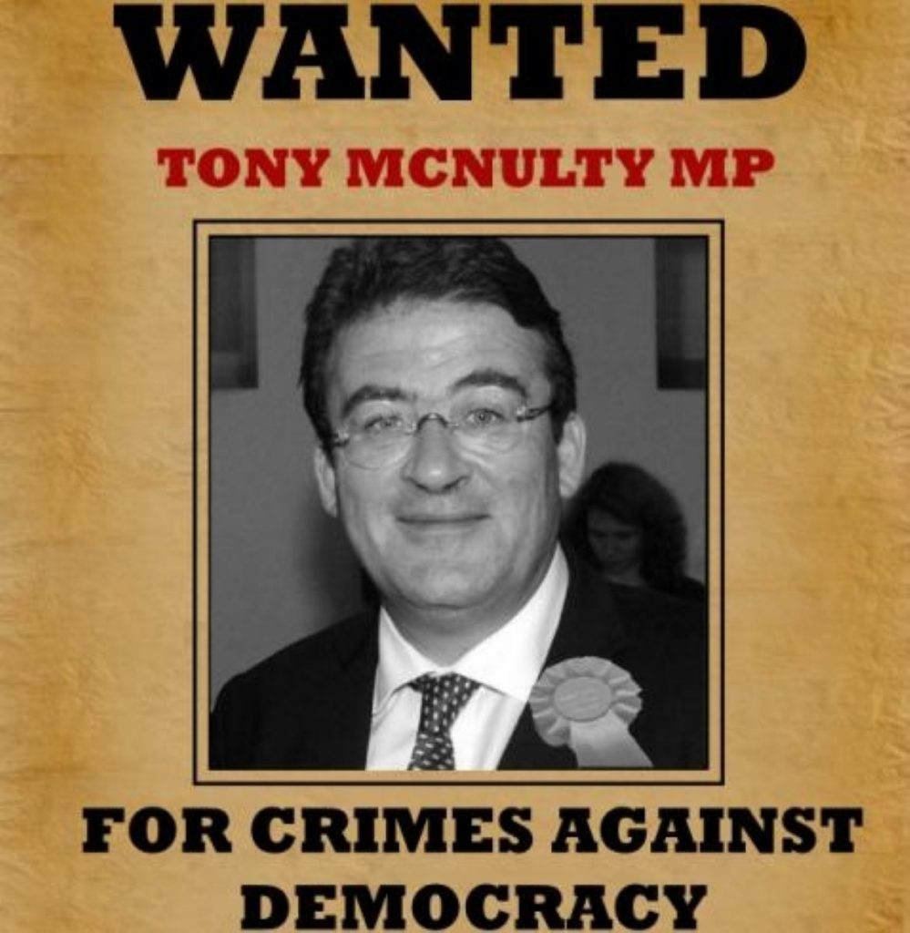 Tony McNulty is first MP to be targeted
