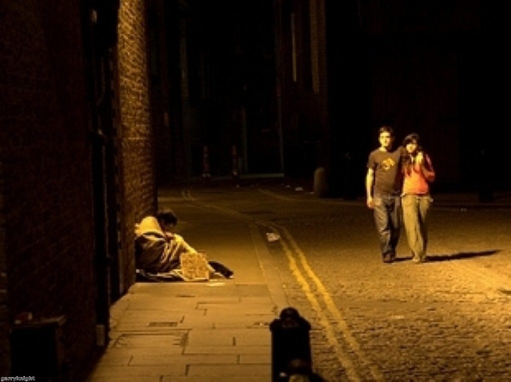 Rough sleeping up by over a third in last three years