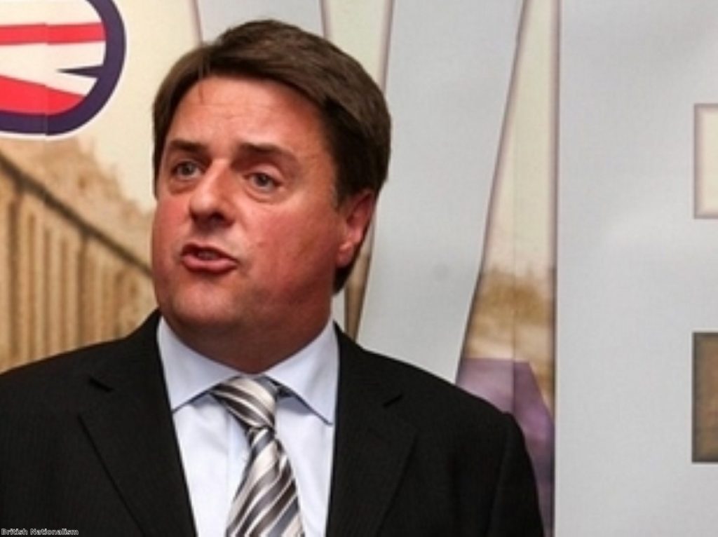 Nick Griffin, BNP leader launched the party's manifesto today