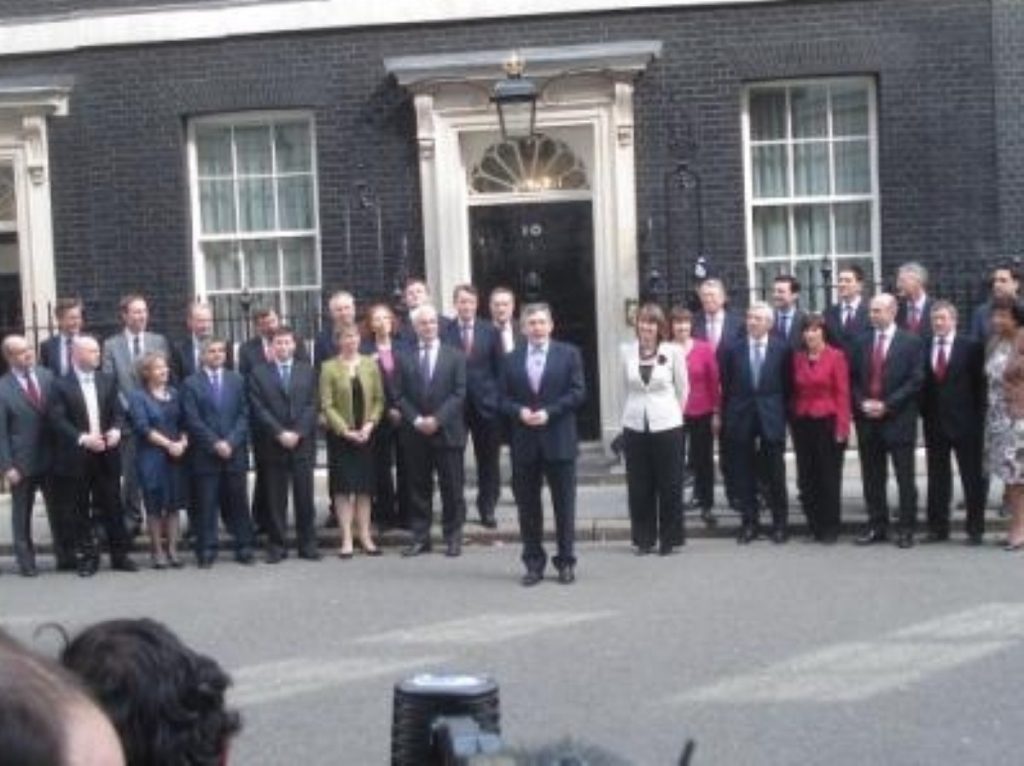 Labour leadership candidates line up behind Brown as he calls the election