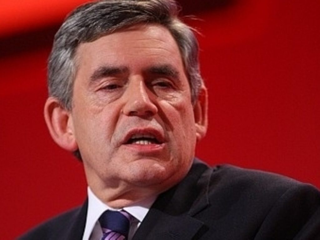 Gordon Brown has indicated non-Tory voters should vote Lib Dem