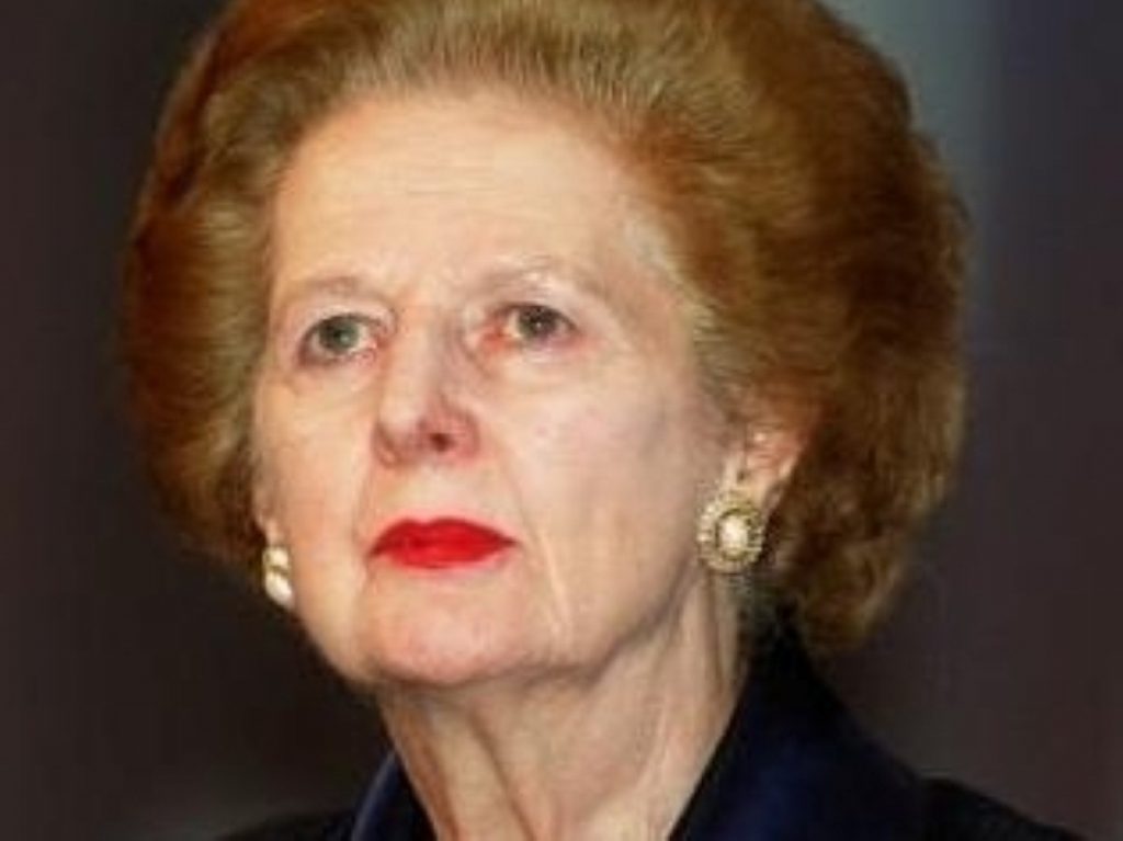 Lady Thatcher pulled out of the party earlier today