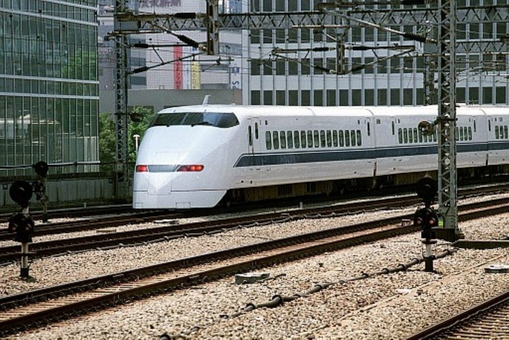 A Japanese bullet train: The government are hoping spread a similar high-speed system throughout the UK
