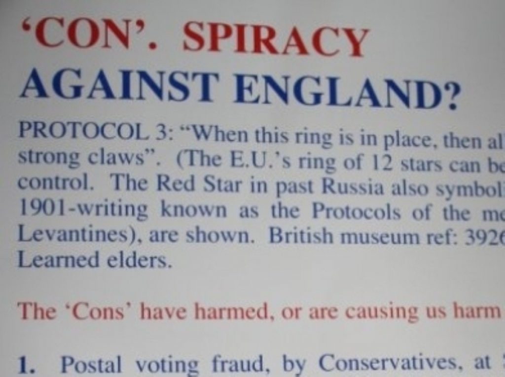 A controversial leaflet being handed out in Sevenoaks