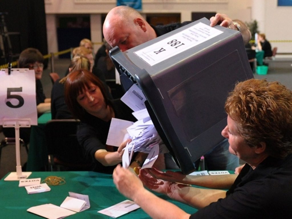 Vote counting at the general election - but not everyone got to make their voice heard