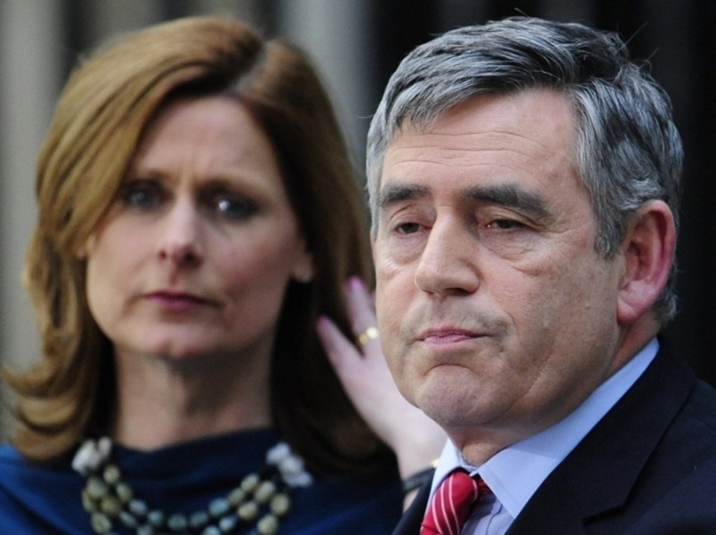 Gordon Brown on the day of his eventual resignation as prime minister