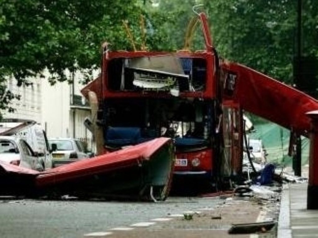 The scene of one of the London bombings
