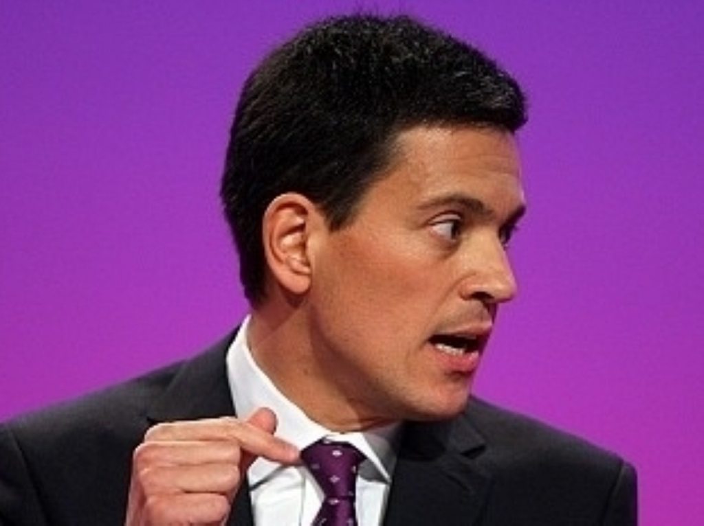 David Miliband has attacked the 'immoral' City
