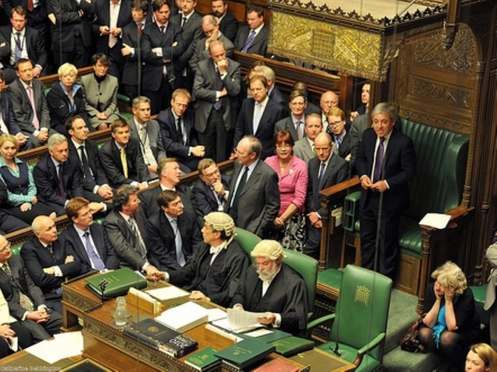 John Bercow, in the Speaker's chair, is not popular on the Tory backbenches