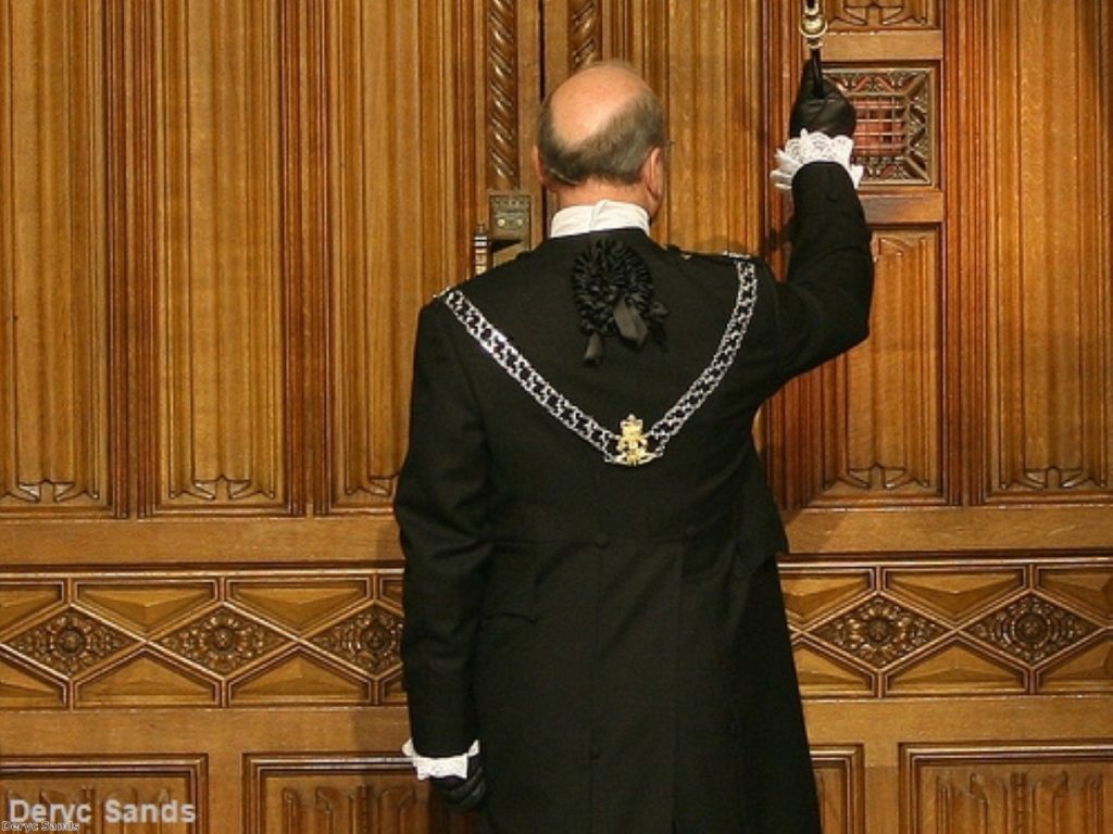 In touch? Black Rod knocks on the door of the Commons