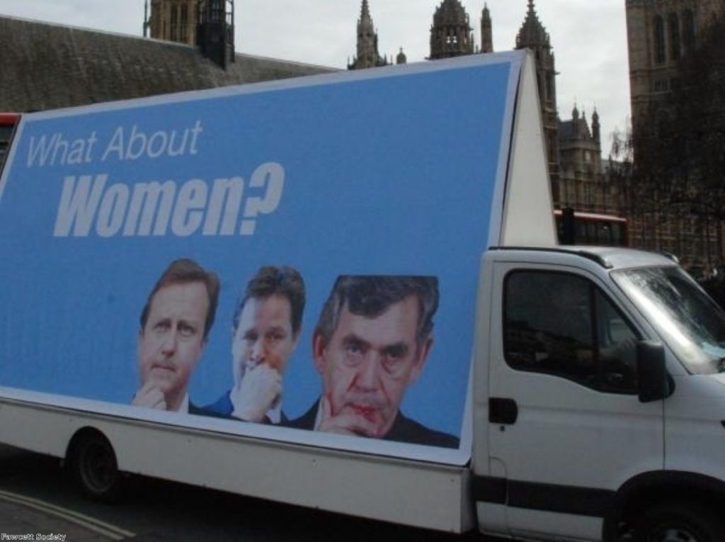 Party leaders pressed on women by the Fawcett Society during the 2010 general election