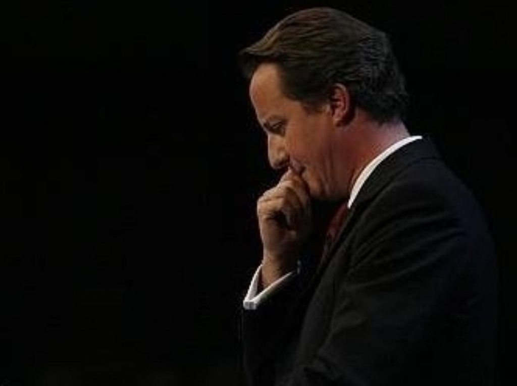 David Cameron attends his father's funeral today