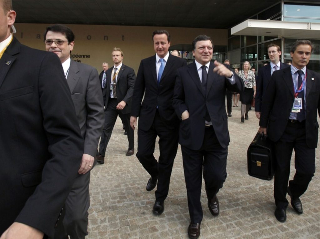 David Cameron with European Commission president Jose Manuel Barroso