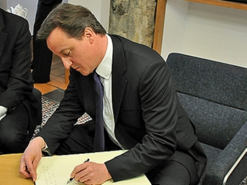 Bit behind? Cameron often discovers his own policies on the radio - and then disagrees with them.