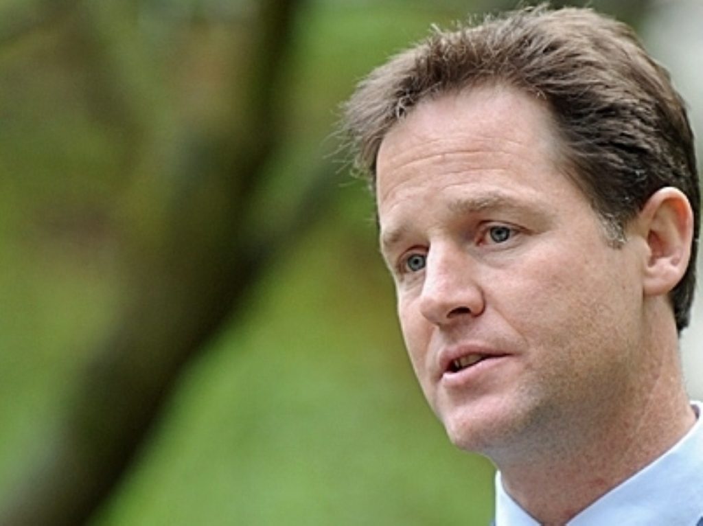 Cleg pronounces bonfire of legislation