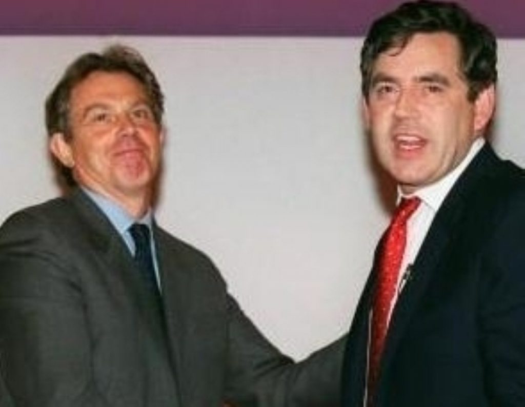 The good old days: Blair and Brown shared an office when they plotted the New labour project