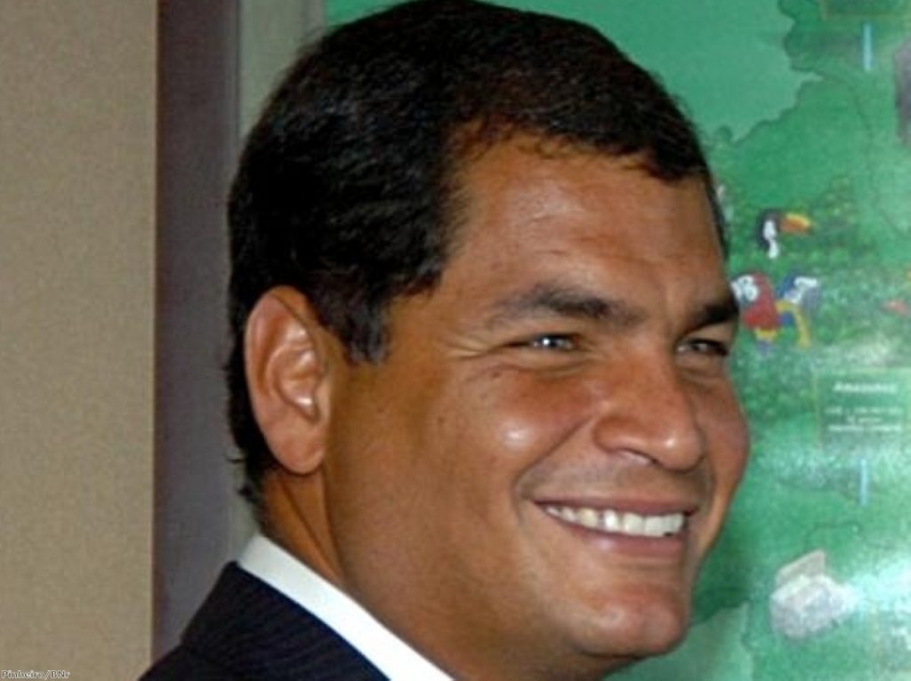 President Rafael Correa is a popular figure among poor Ecuadorians