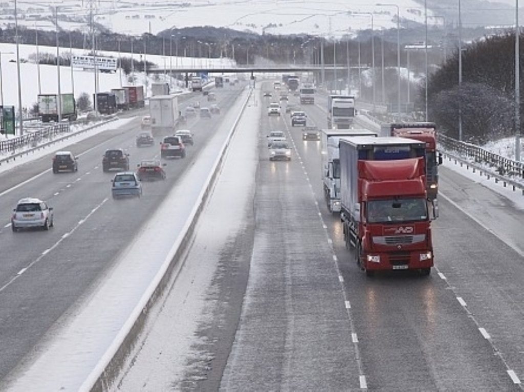 Traffic struggles on Britain's motorways despite the weather
