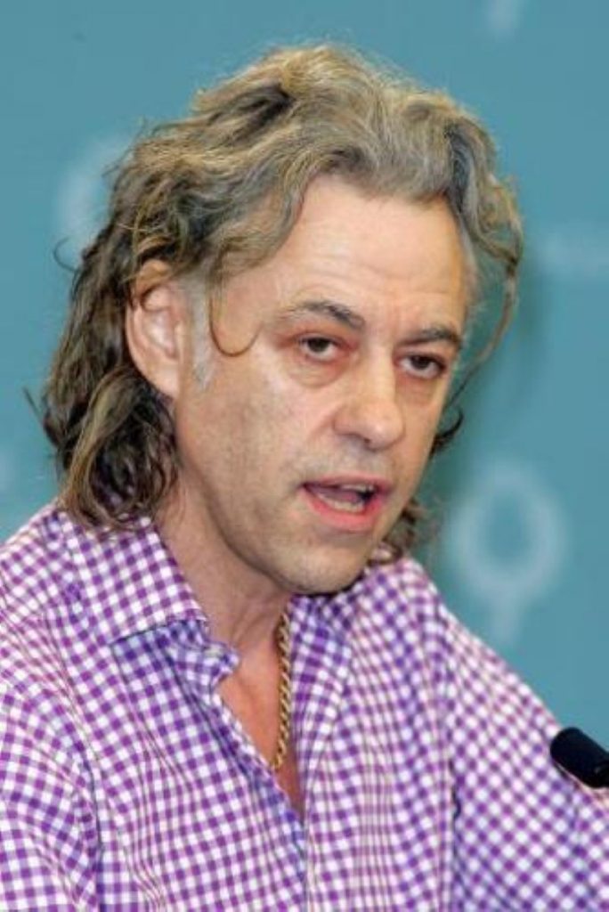 Bob Geldof delivered an updates on reducing poverty in Africa