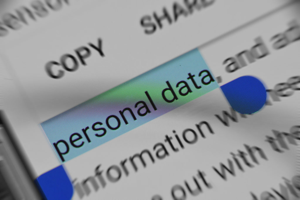 eading about Personal Data security online