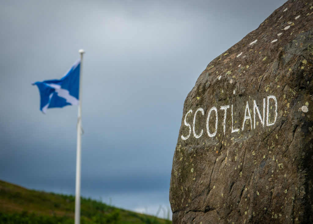Sign At The Scottish Border