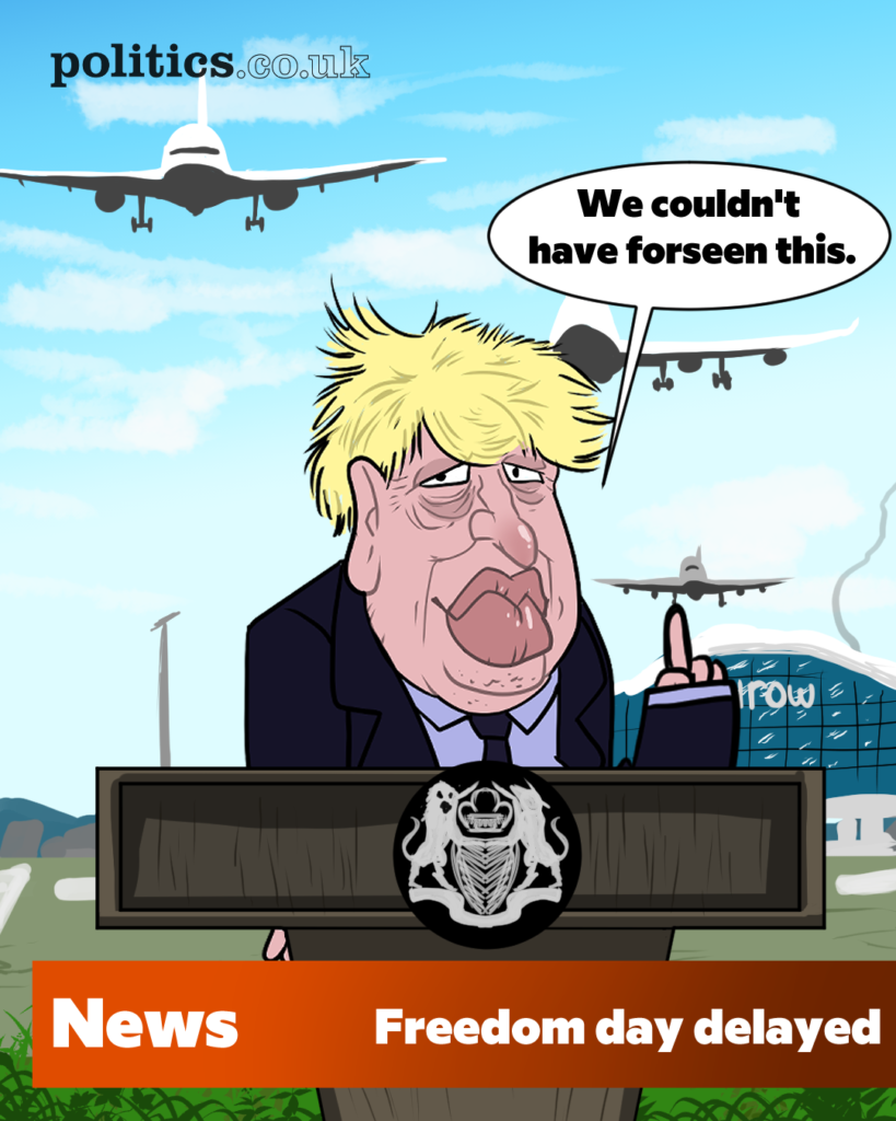 Boris Johnson Freedom Day cartoon