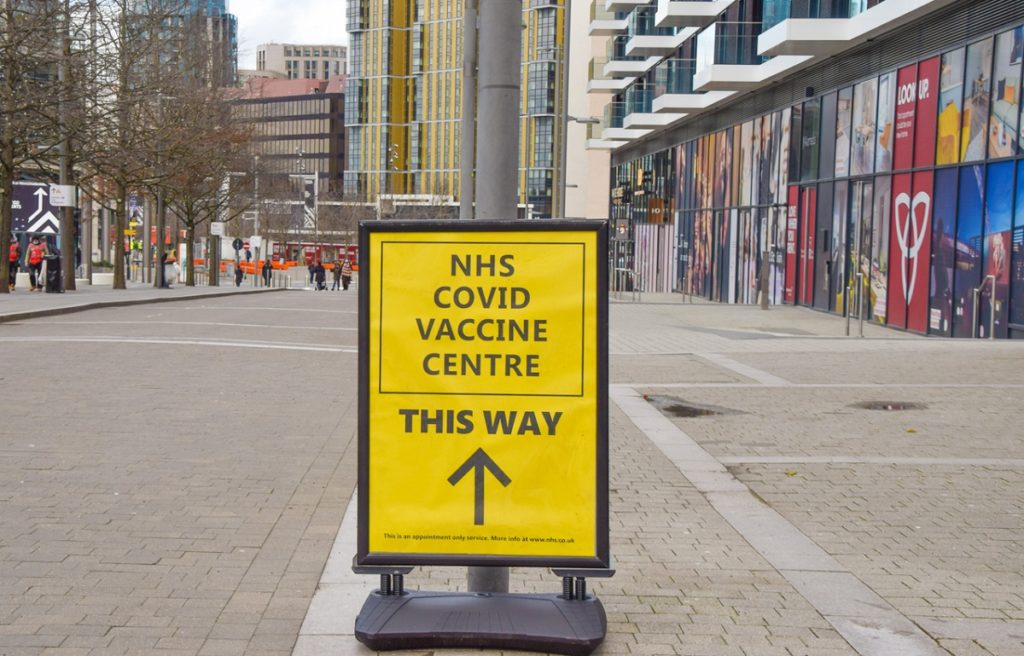 NHS Covid Vaccine Centre, Wembley, London