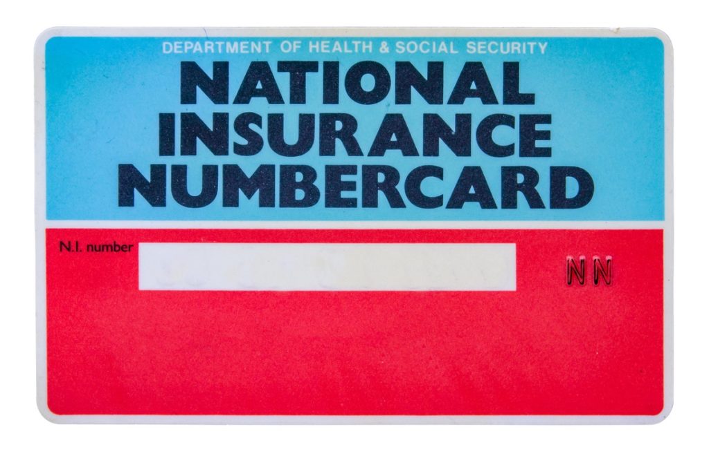 UK National Insurance Card