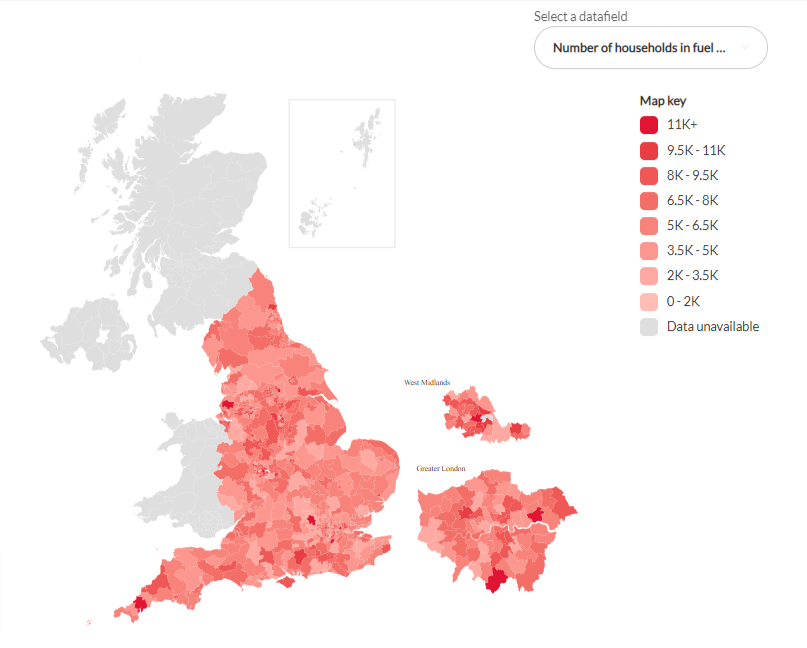 Interactive fuel poverty map